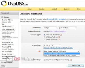 Регистрация на DynDNS