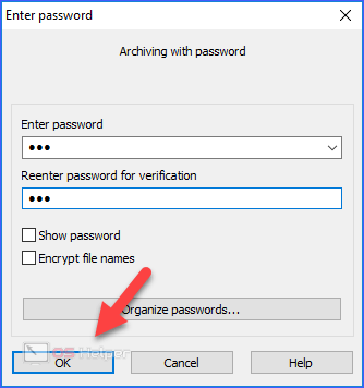 Сохранение пароля