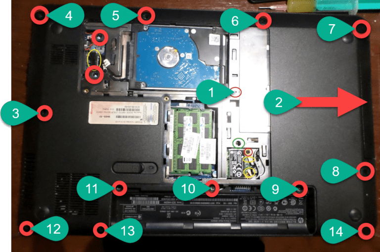 Как разобрать ноутбук hp cq62