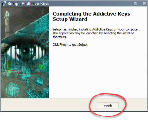 Завершение установки Addictive Keys для FL20