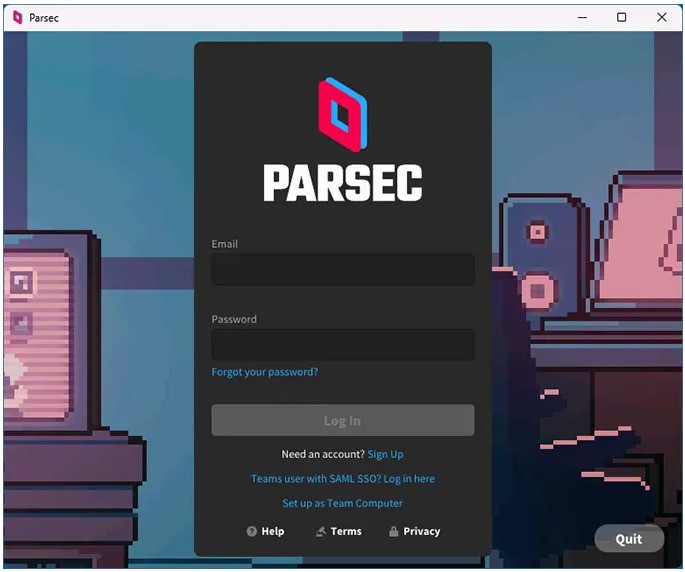 установка программы Parsec