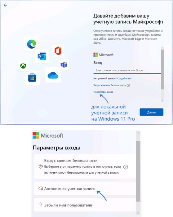 учетная запись Microsoft на Windows 11 на домашний ПК