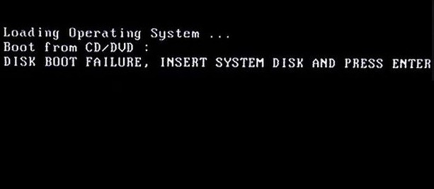 ошибка Disk Boot Failure при включении ПК